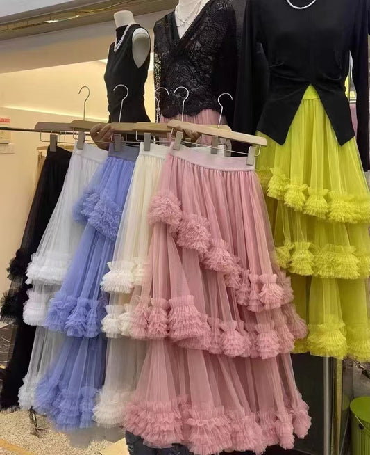 3 Layered Tulle skirt - black