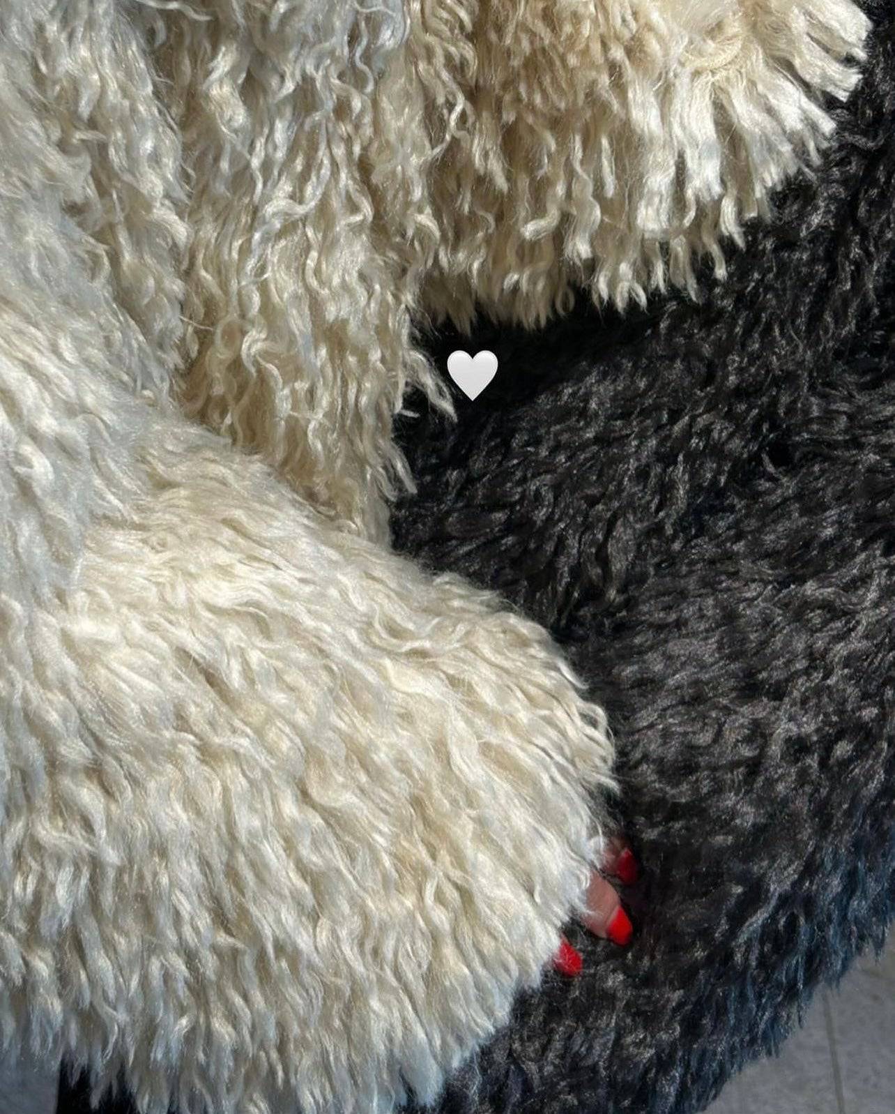 Fluffy fur crop jacket - Charcoal - LussoCA