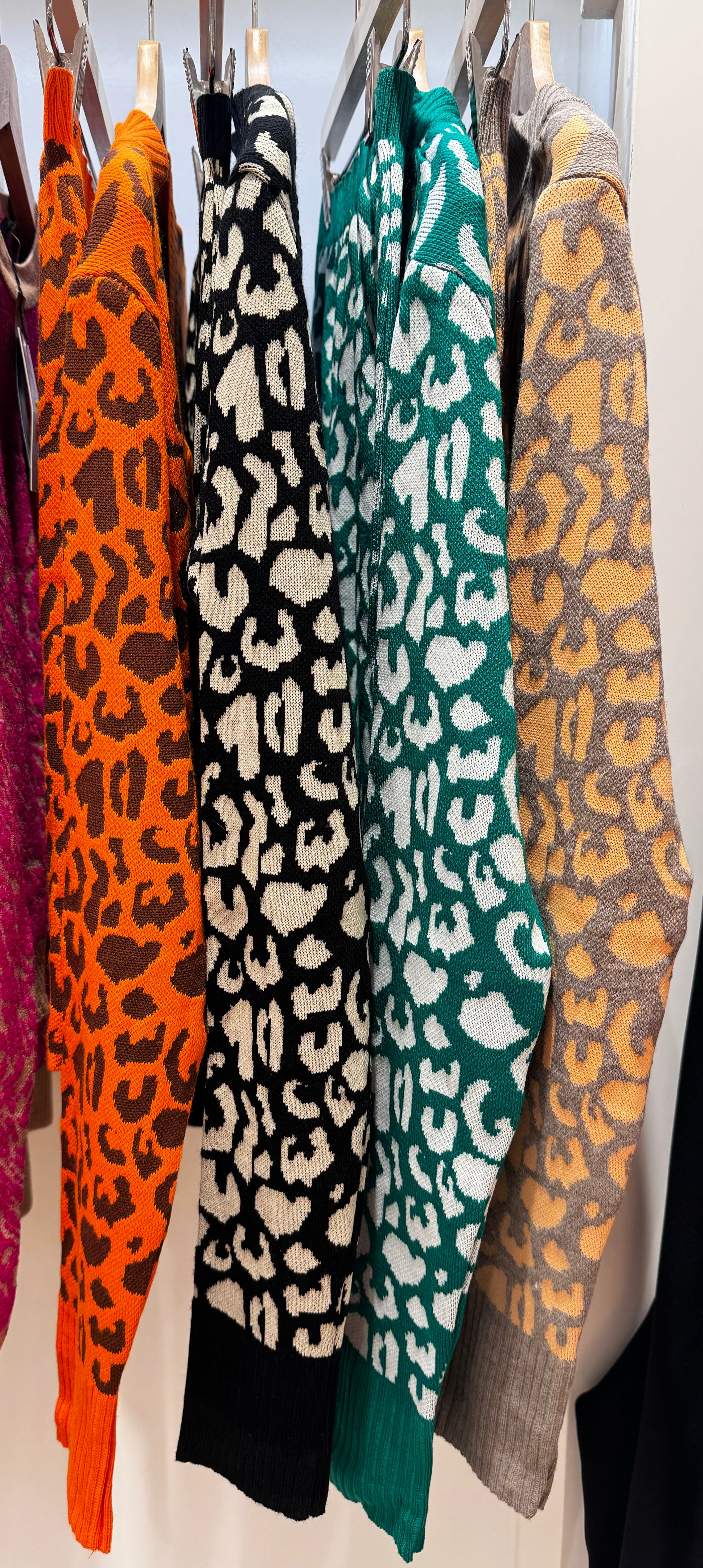 Leopard Patterned 3pcs Skirt, Top, and Cardigan Set - LussoCA