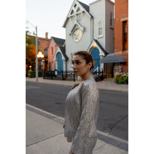 Shinny Glitter skirt -gold-silver - LussoCA