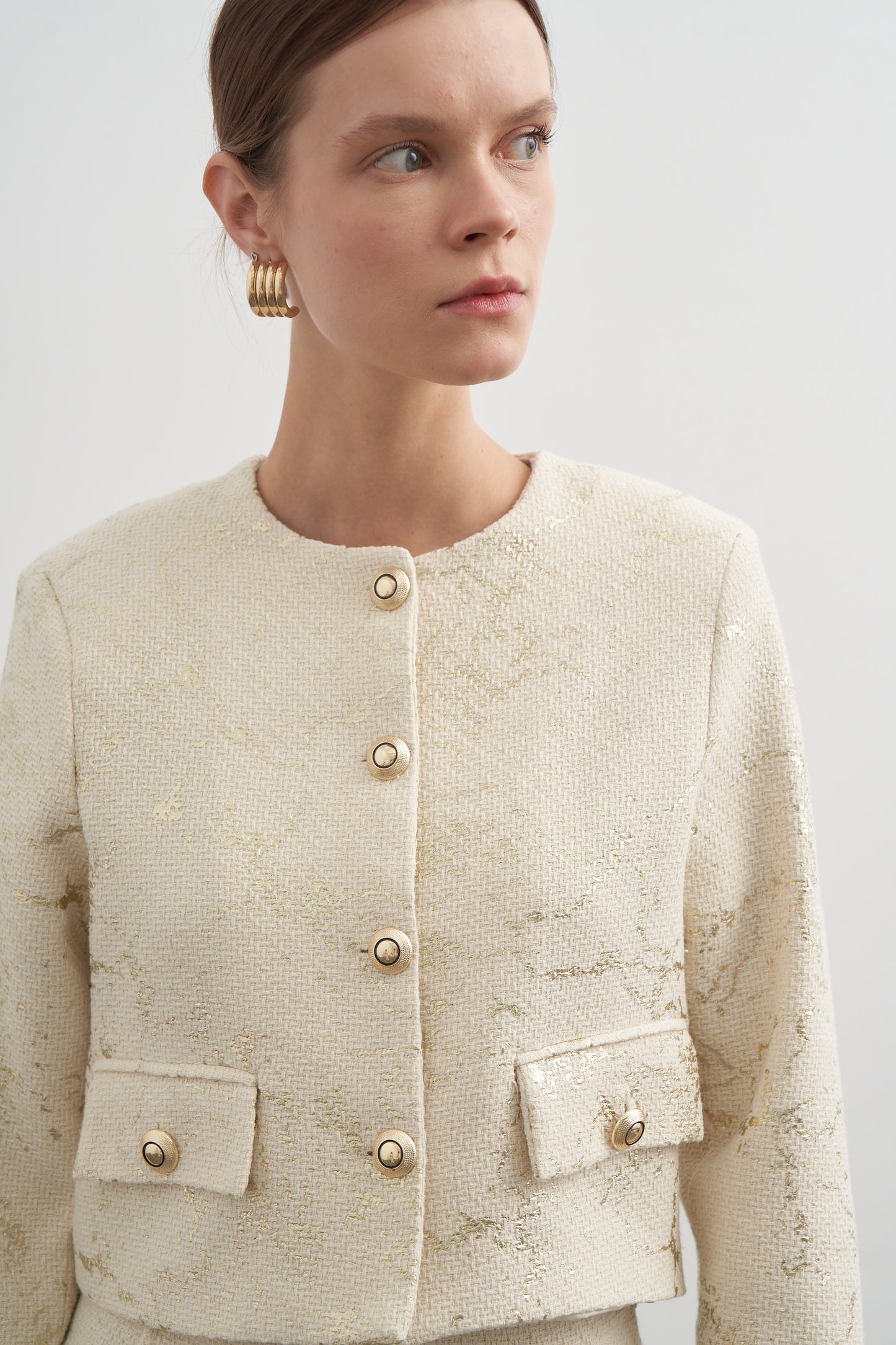 Chic Tweed Blazer – Perfect for Spring | Black & Off-White