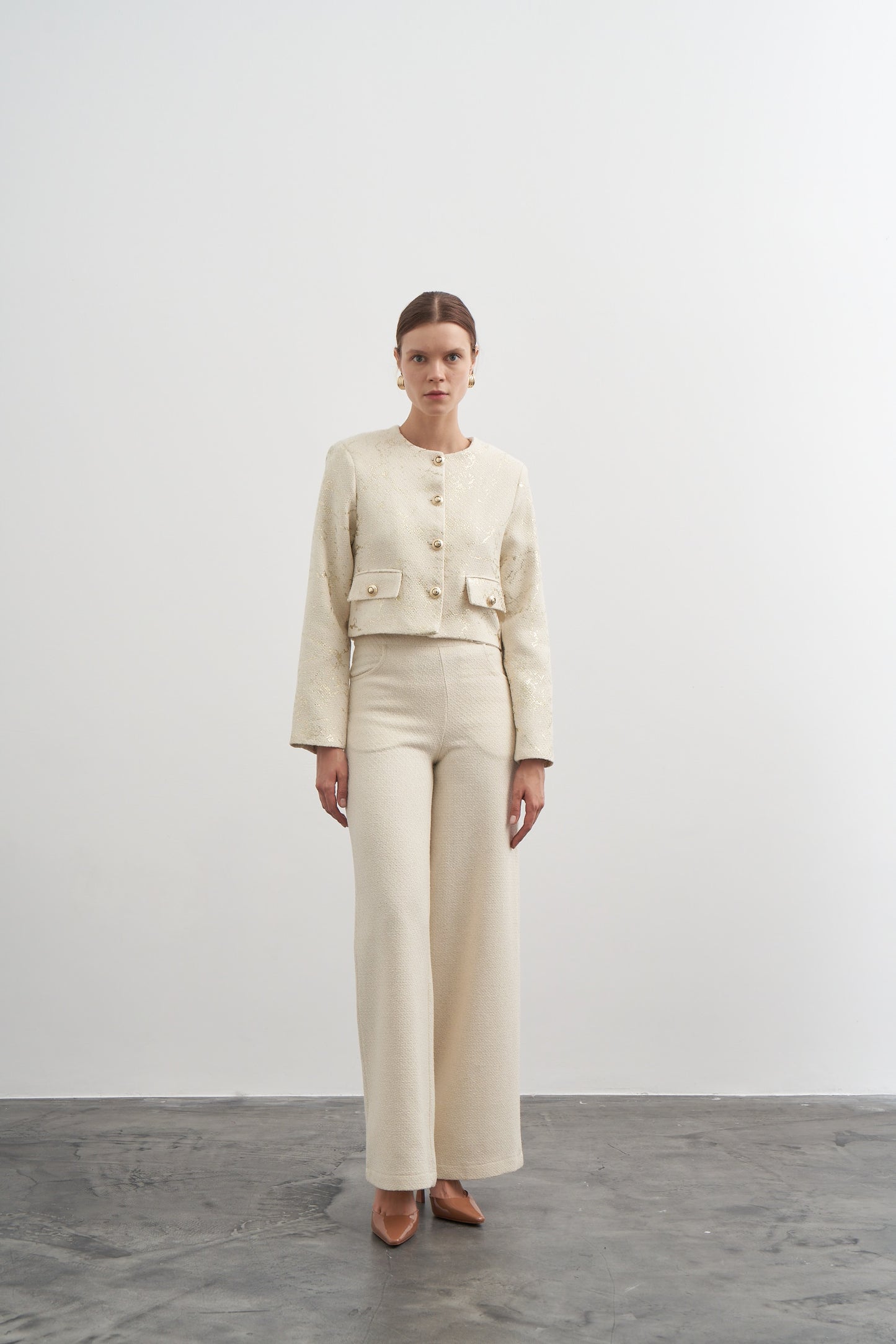 Chic Tweed Blazer – Perfect for Spring | Black & Off-White