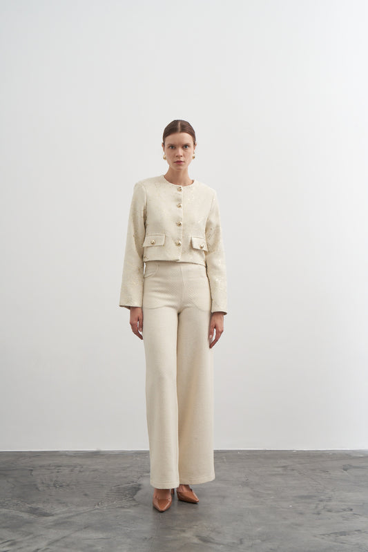 Chic Tweed Blazer – Perfect for Spring | Black & Off-White