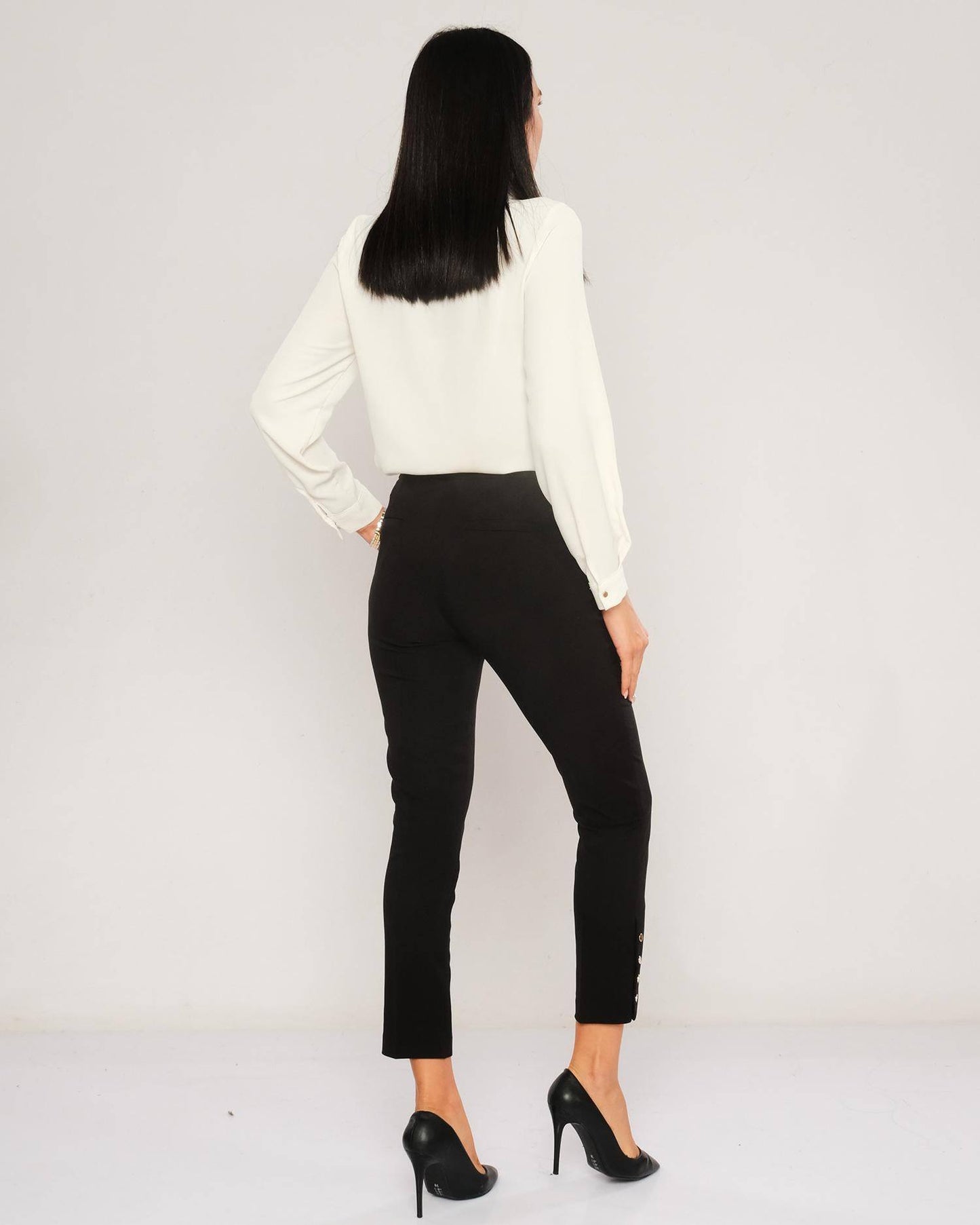 4-Side Dot High Waist Pants