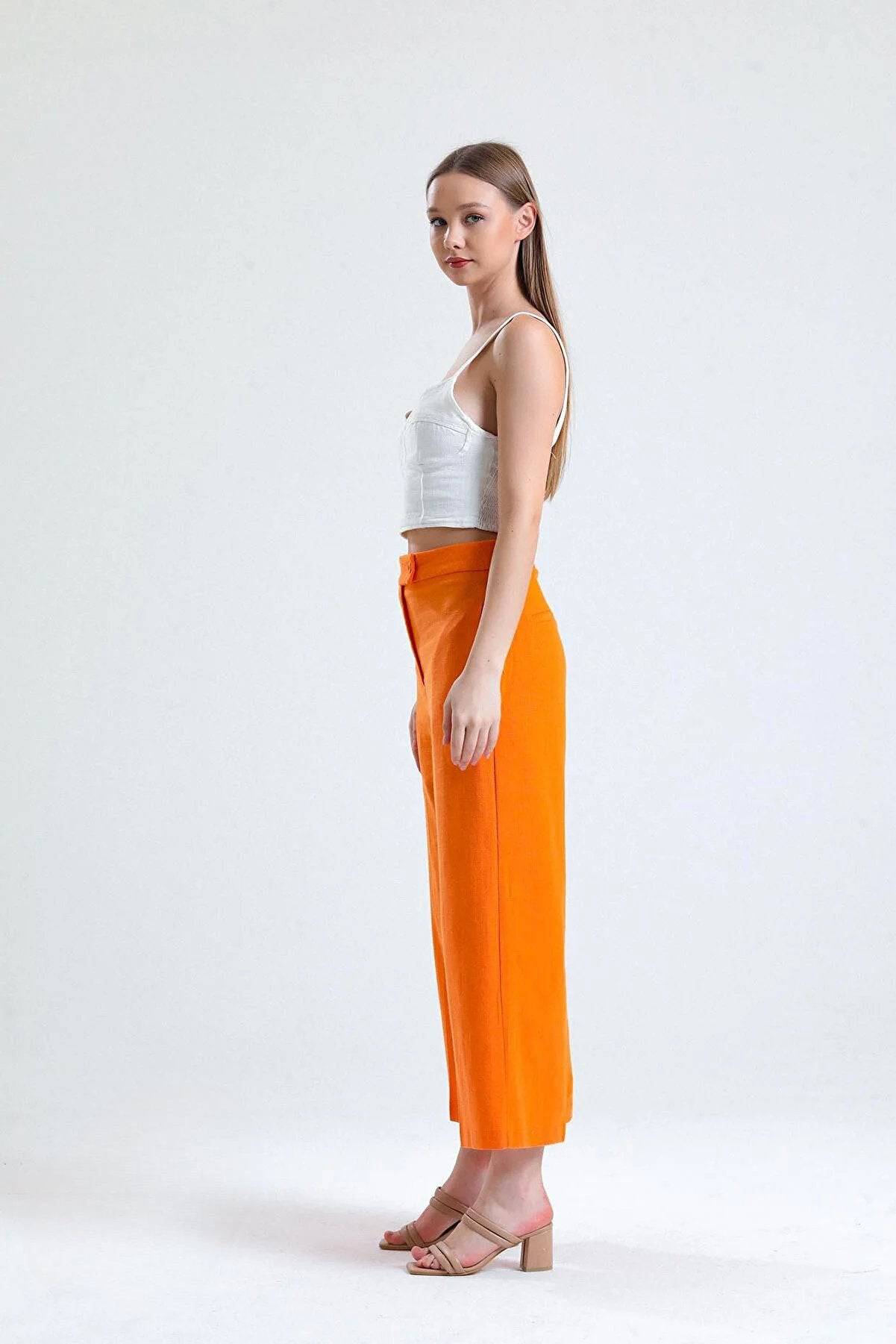 100% Organic Fabric Crop Top - White - LussoCA