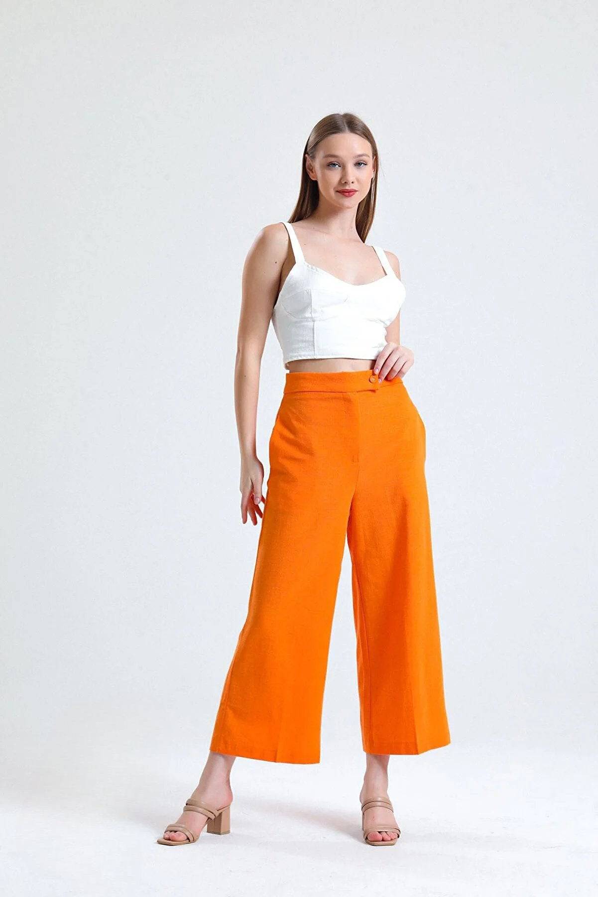 100% Organic Fabric Crop Top - White - LussoCA