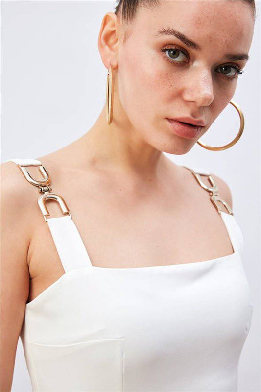 Accessory Detailed Pants - White - LussoCA