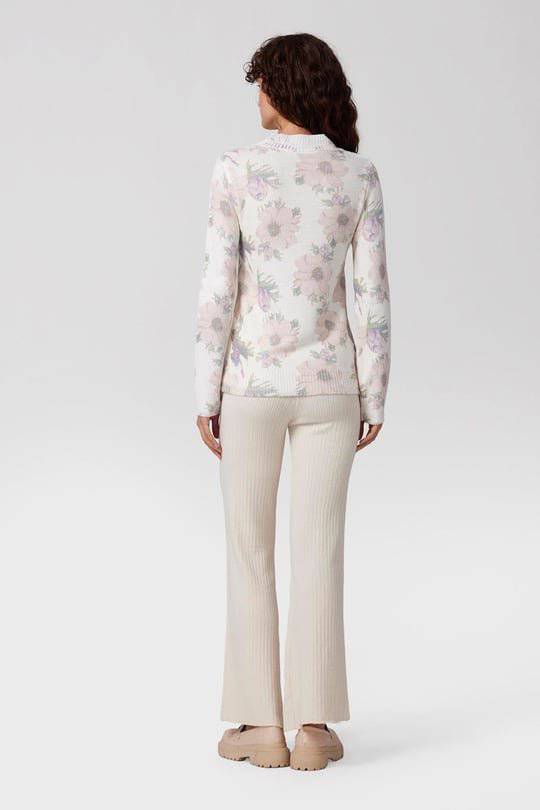 Crew Neck Floral Sweater - LussoCA