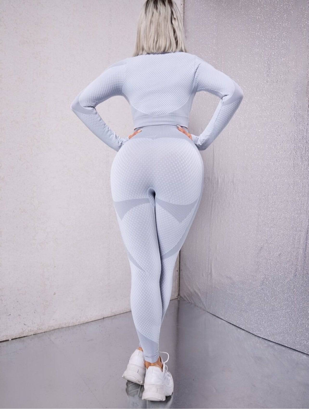 Honeycomb Leggings-Grey - LussoCA