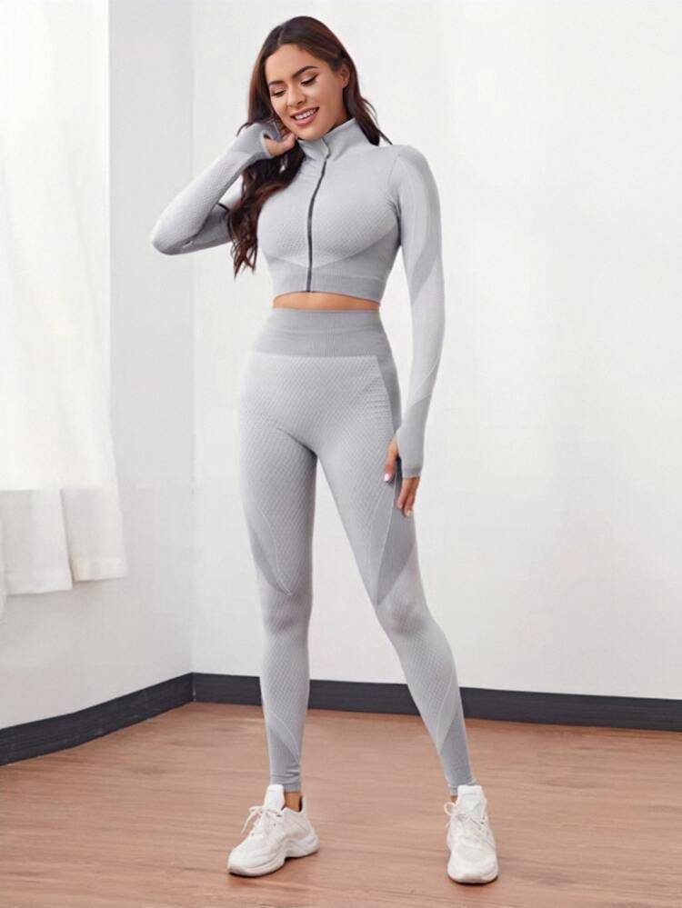 Honeycomb Leggings-Grey - LussoCA