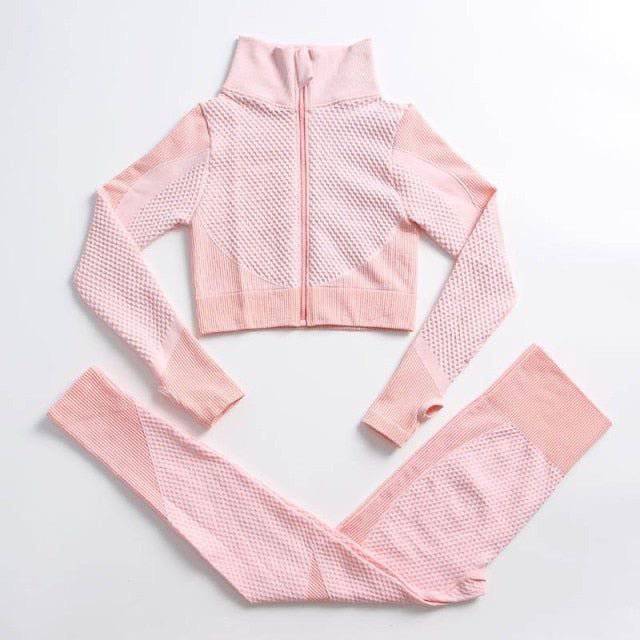 Honeycomb Leggings-Salmon - LussoCA