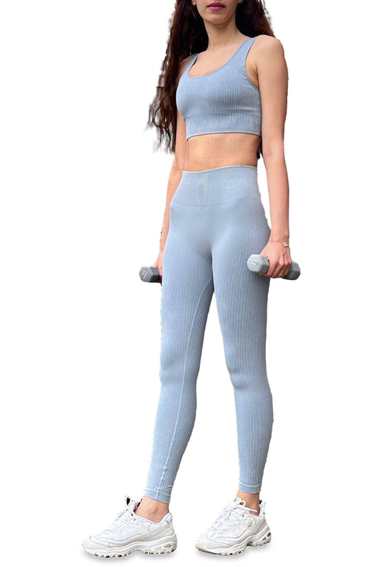 Seamless Leggings-Light Blue - LussoCA