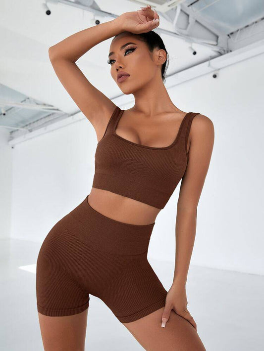 Ribbed Bra-Brown - LussoCA