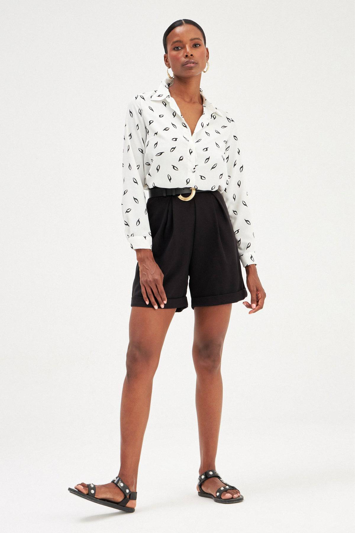 Layered Loose Shorts - BLACK - LussoCA