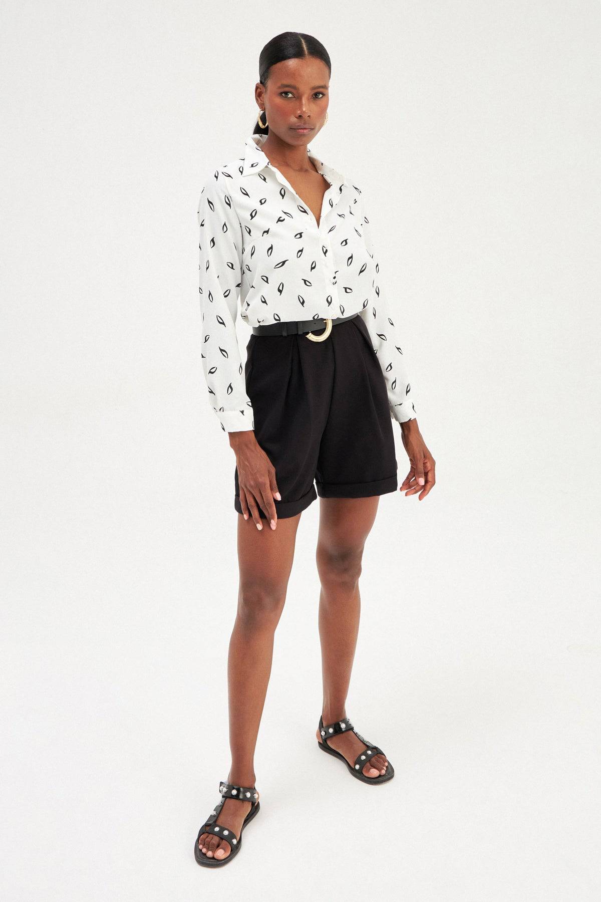 Layered Loose Shorts - BLACK - LussoCA