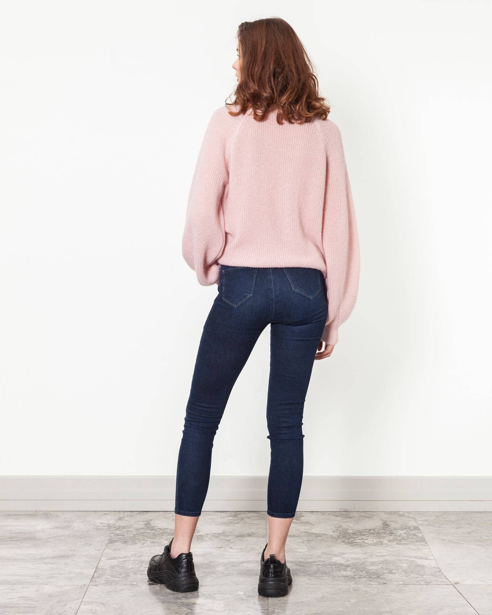 Mock Turtleneck Loose Sweater - Fuchsia - LussoCA