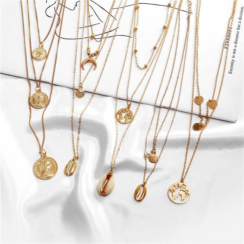 Victoria Bohemian Map Beads Necklaces - LussoCA