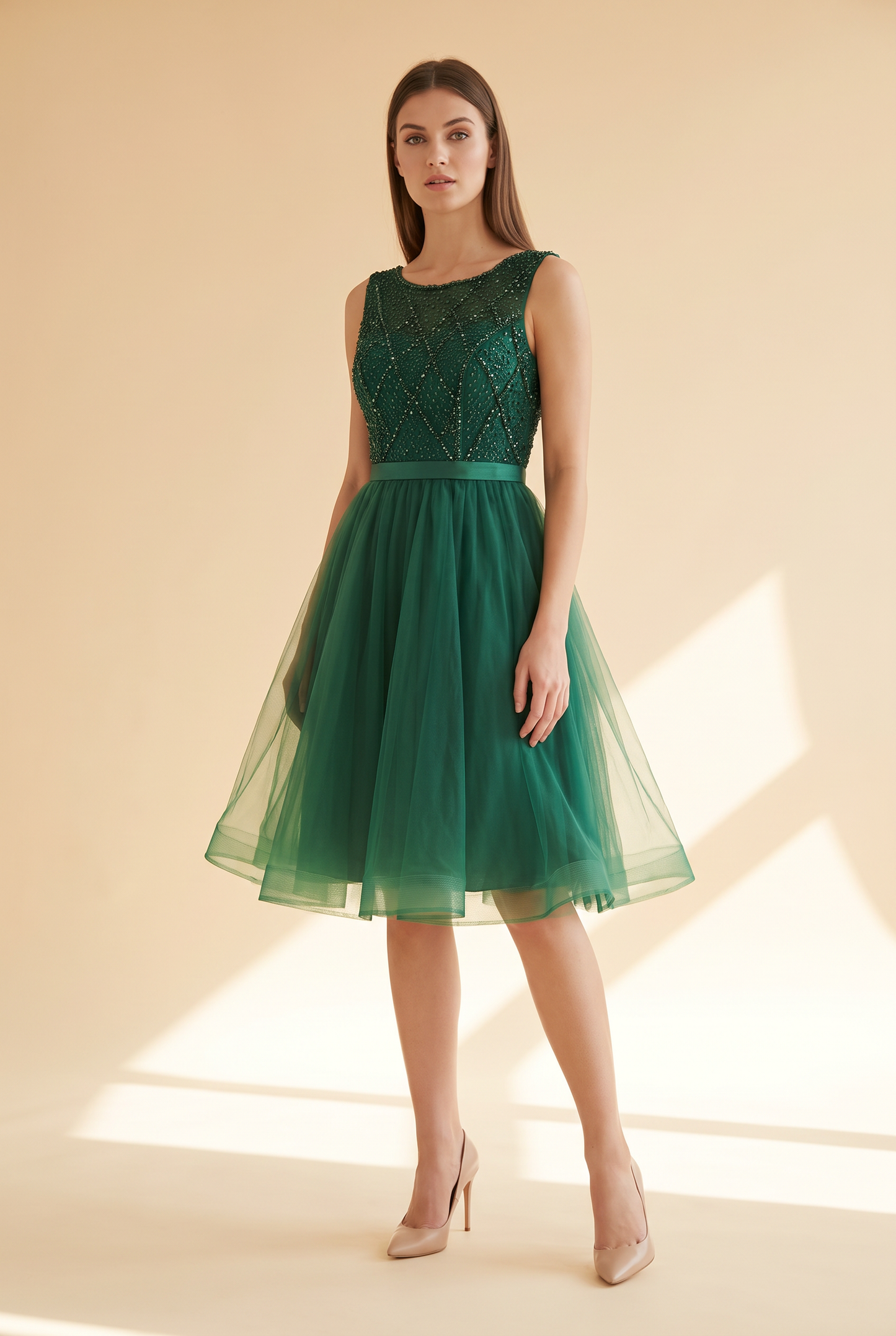 Princess Short Prom Dress styled on model – women's dress by Lusso