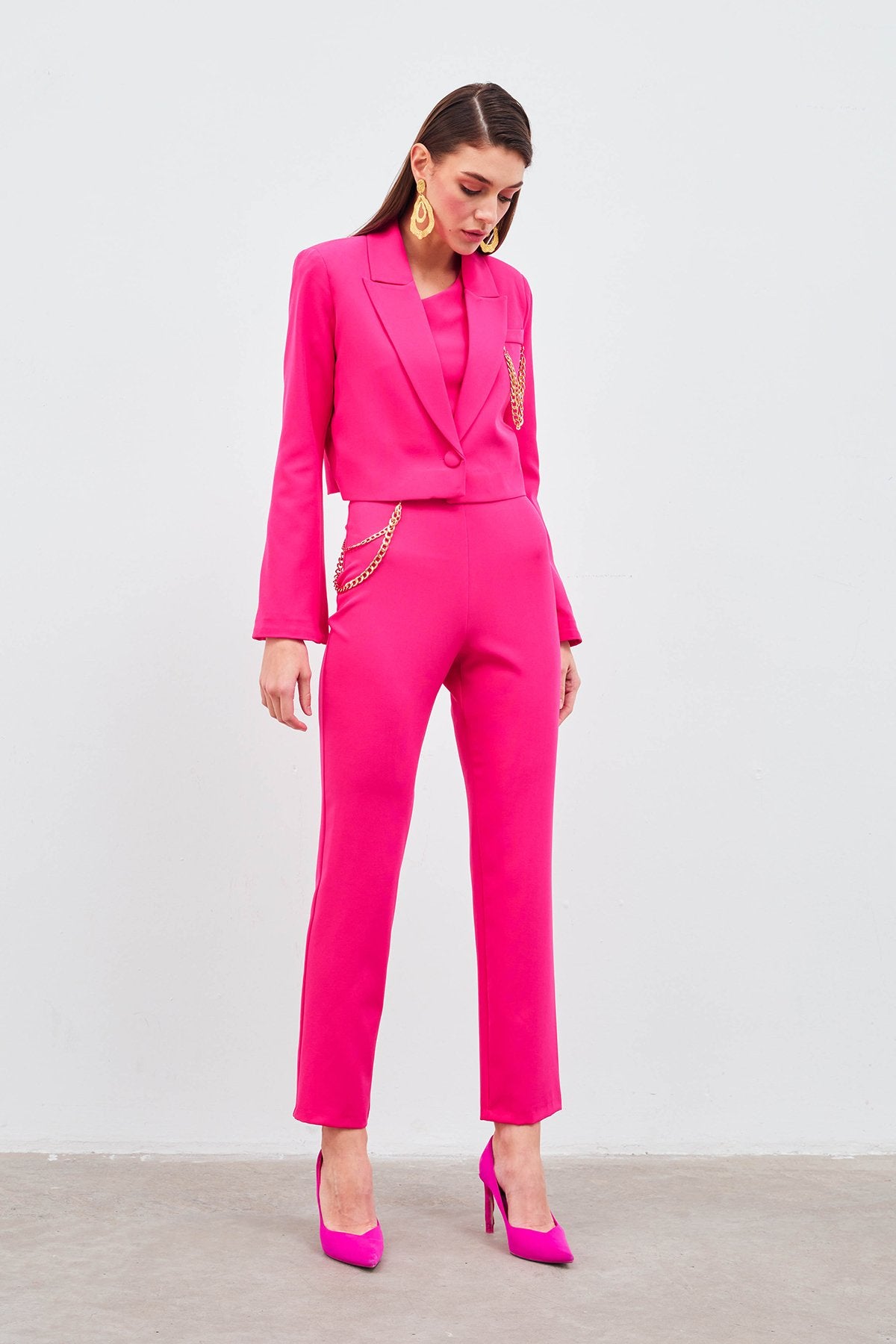 Chain Accessory Trousers - Hot Pink - LussoCA