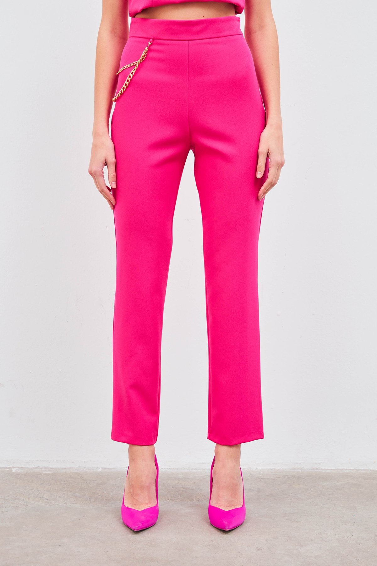 Chain Accessory Trousers - Hot Pink - LussoCA