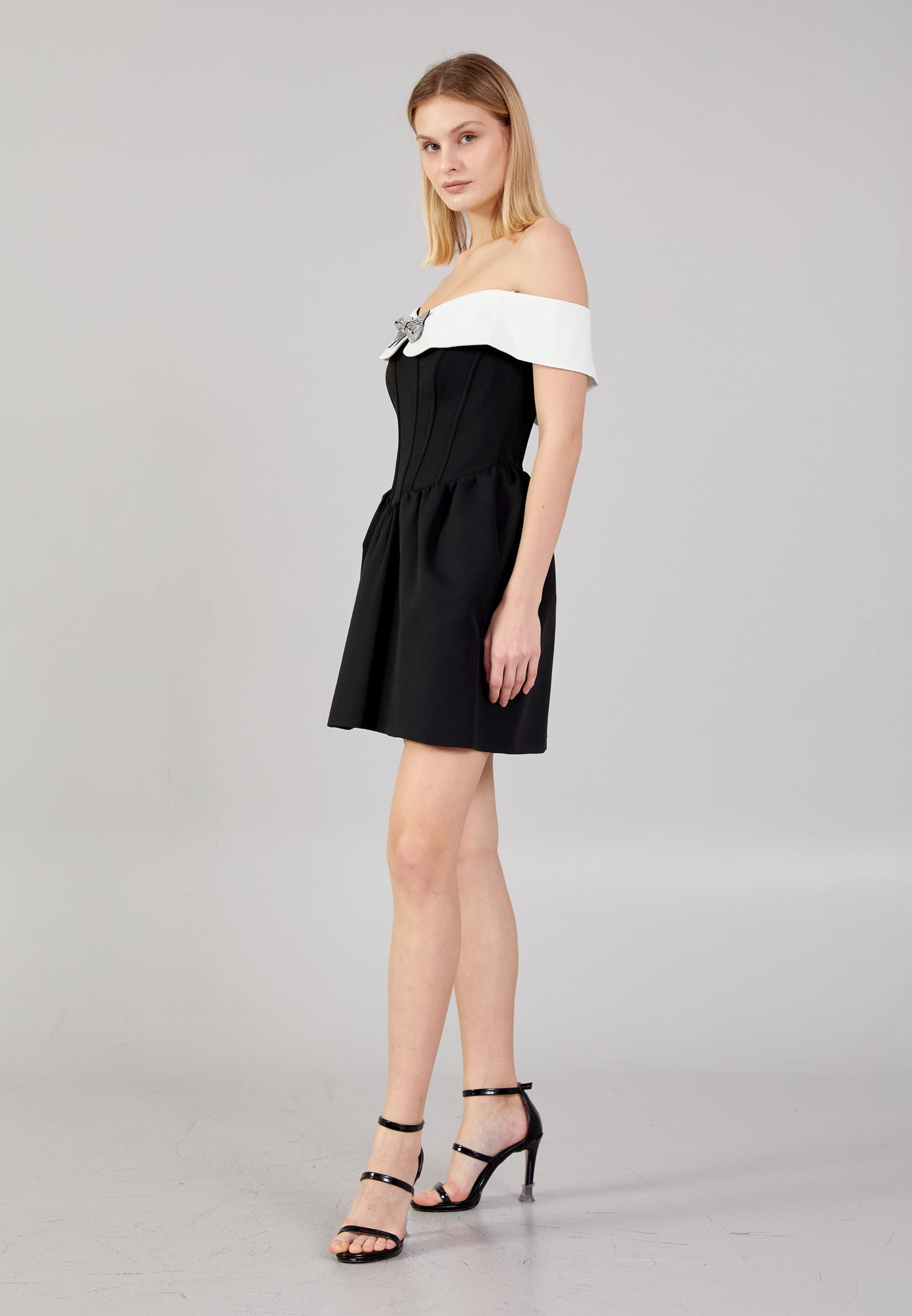 Black and white short dress - LussoCA