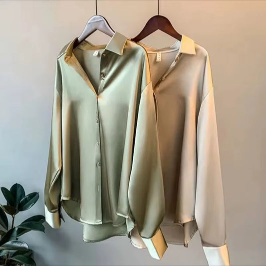 Satin Shirt – women's top by Lusso, view 2