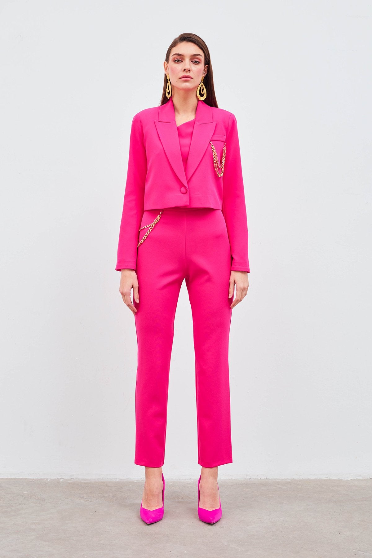 Chain Accessory Trousers - Hot Pink - LussoCA