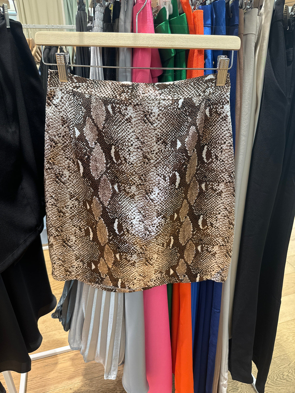 Snake Skirt in Brown – women's skirt by Lusso