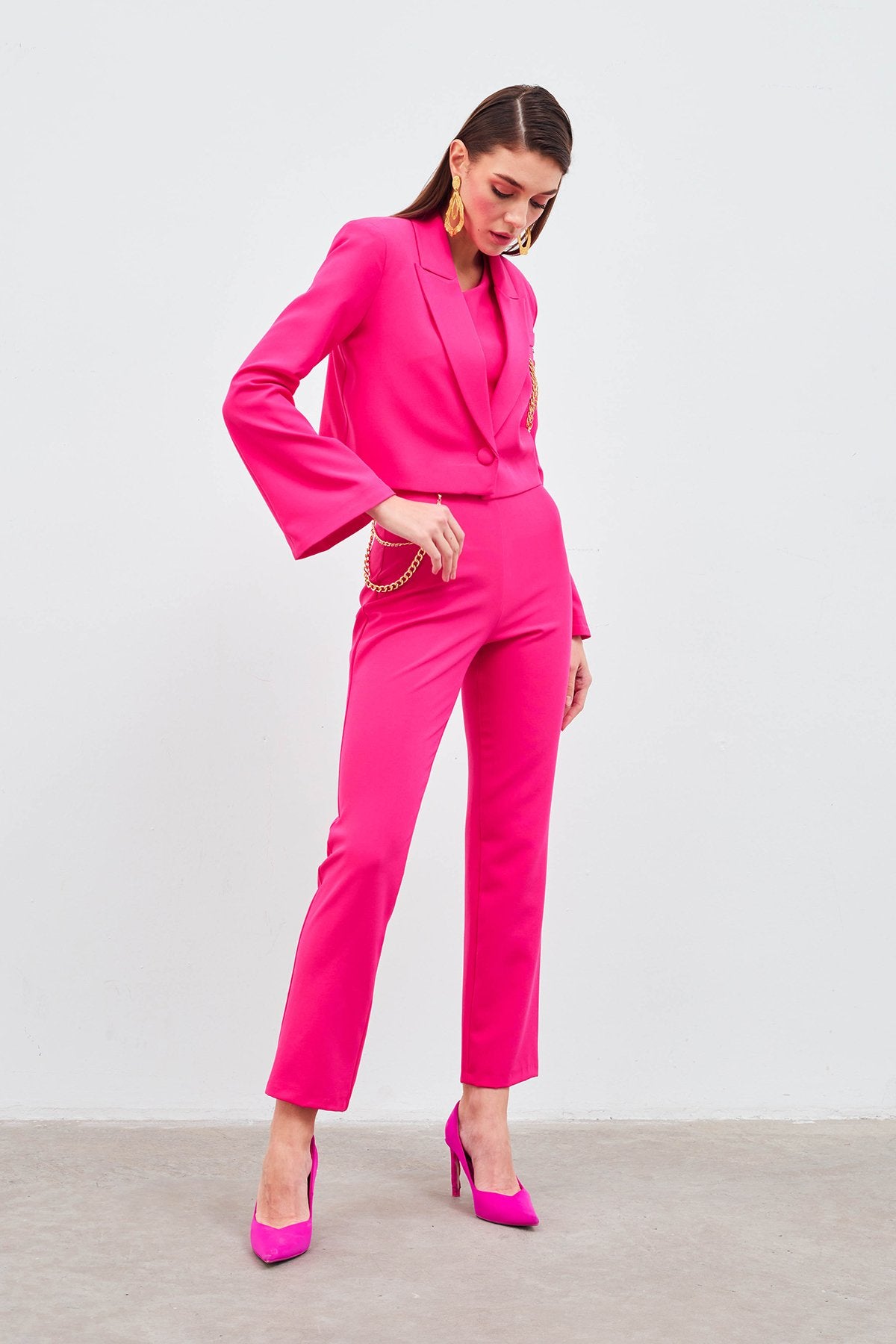 Chain Accessory Trousers - Hot Pink - LussoCA