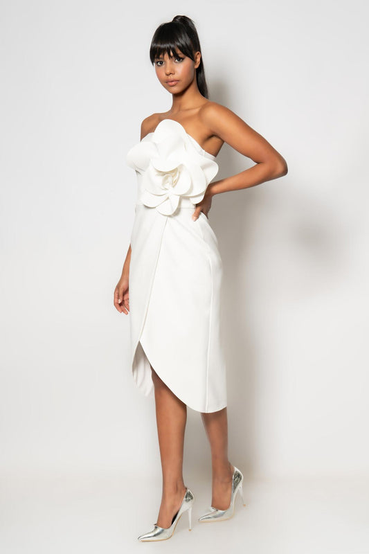 Rengin Night Wear Evening Dresses white - LussoCA