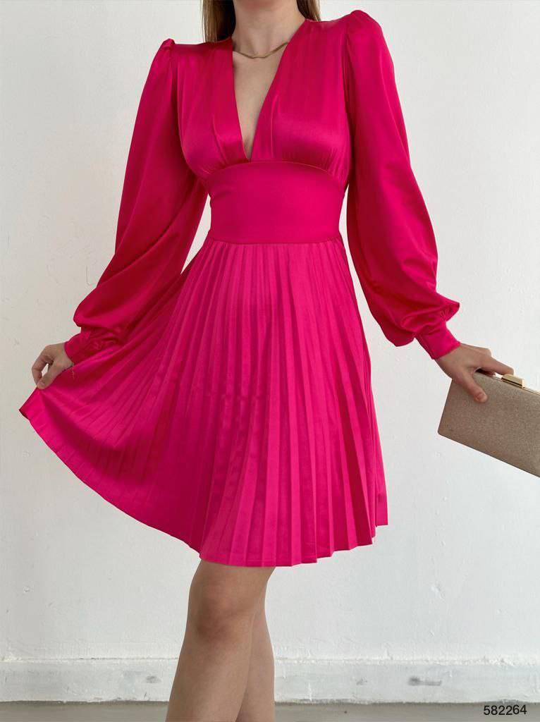 hot pink knee length dress Jovani 09355 Hot Pink Knee Length High Neck Cocktail Dress