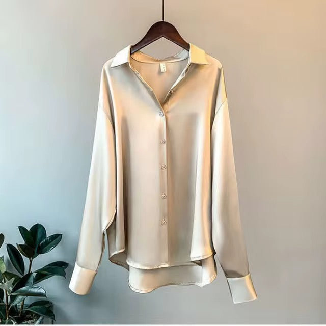 Satin Shirt – women's top by Lusso, view 4