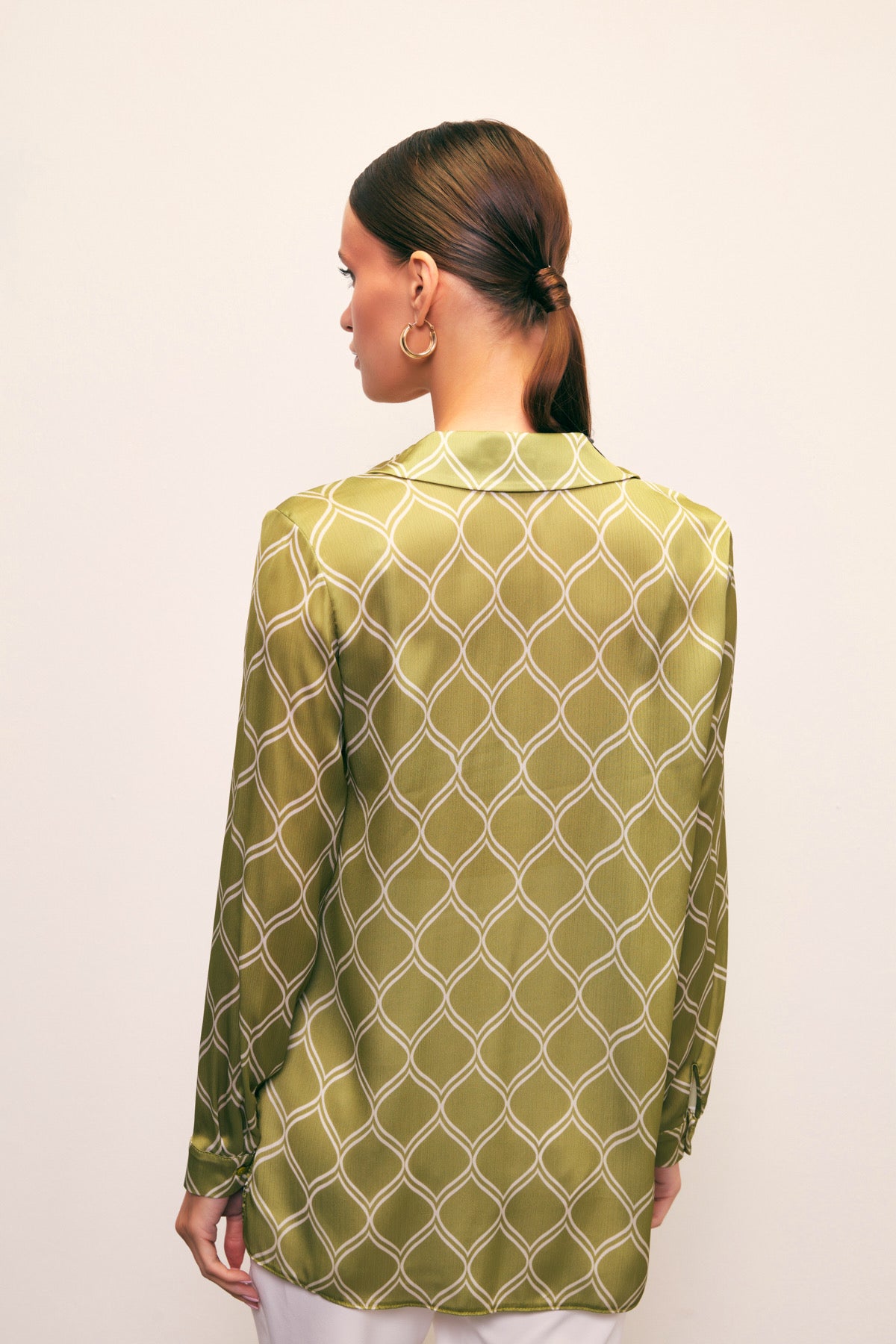 Patterned Classic Shirt - Green