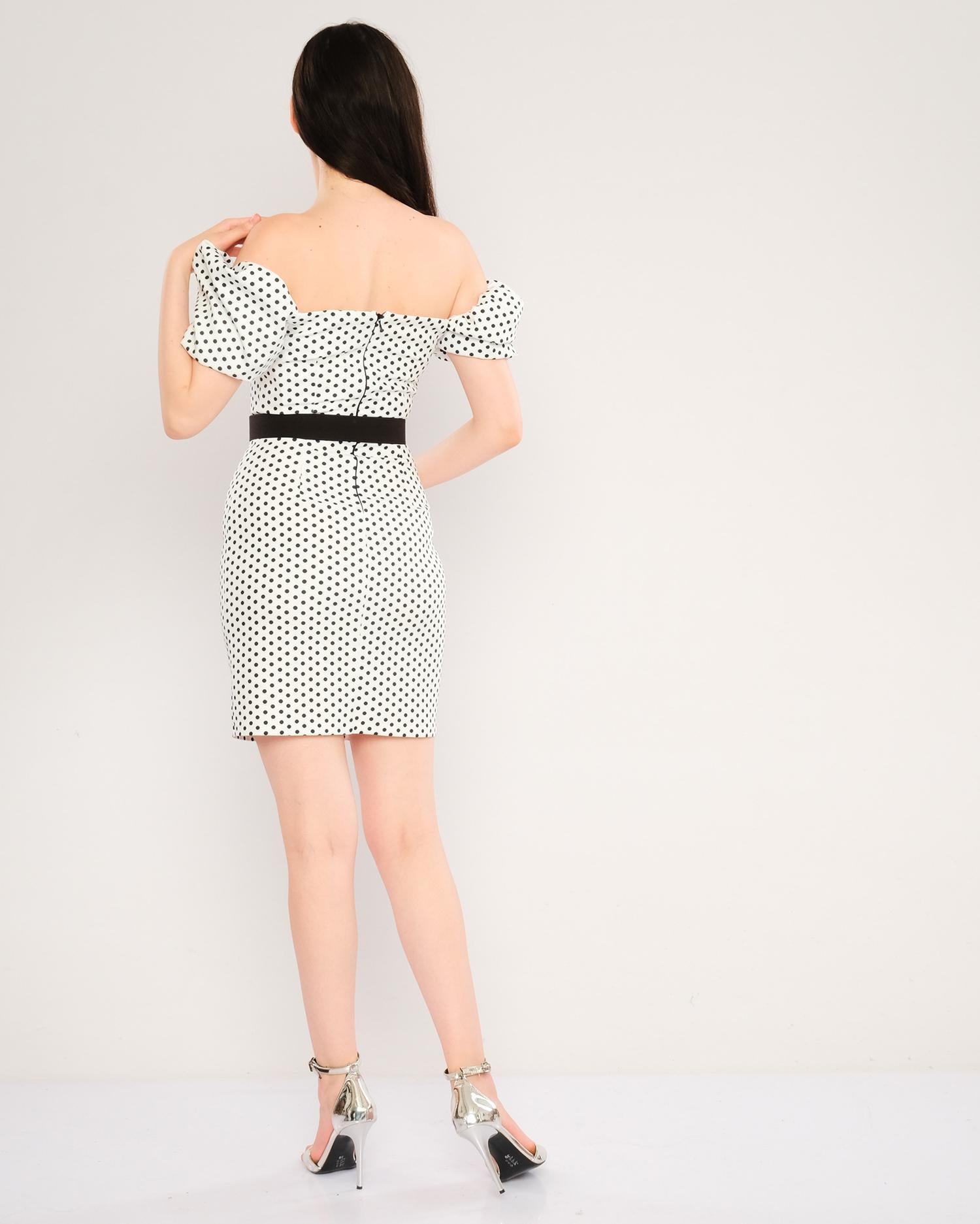 Casual Dresses polka dot Black White - LussoCA