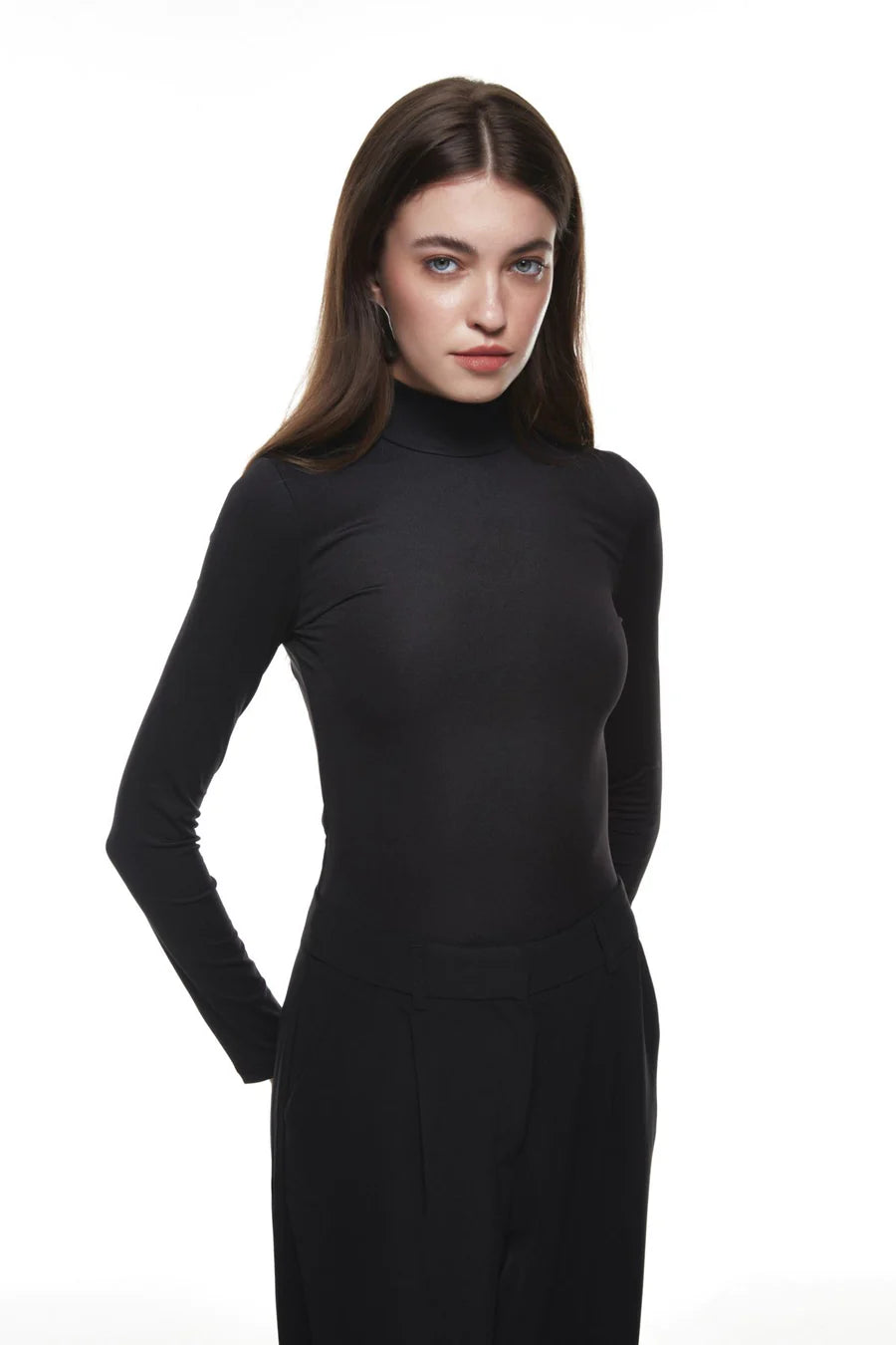 Turtleneck Bodysuit - Black - LussoCA