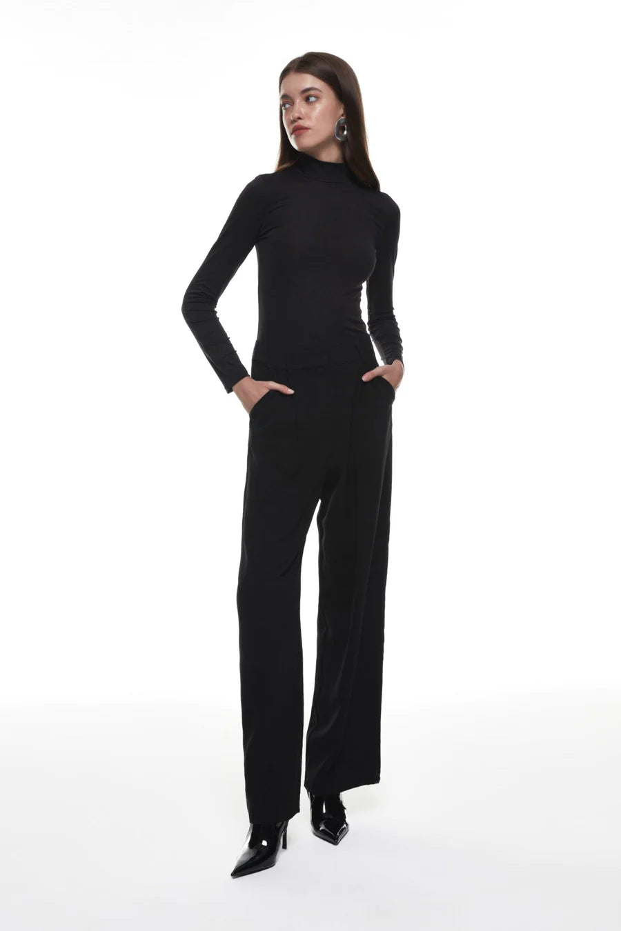 Turtleneck Bodysuit - Black - LussoCA