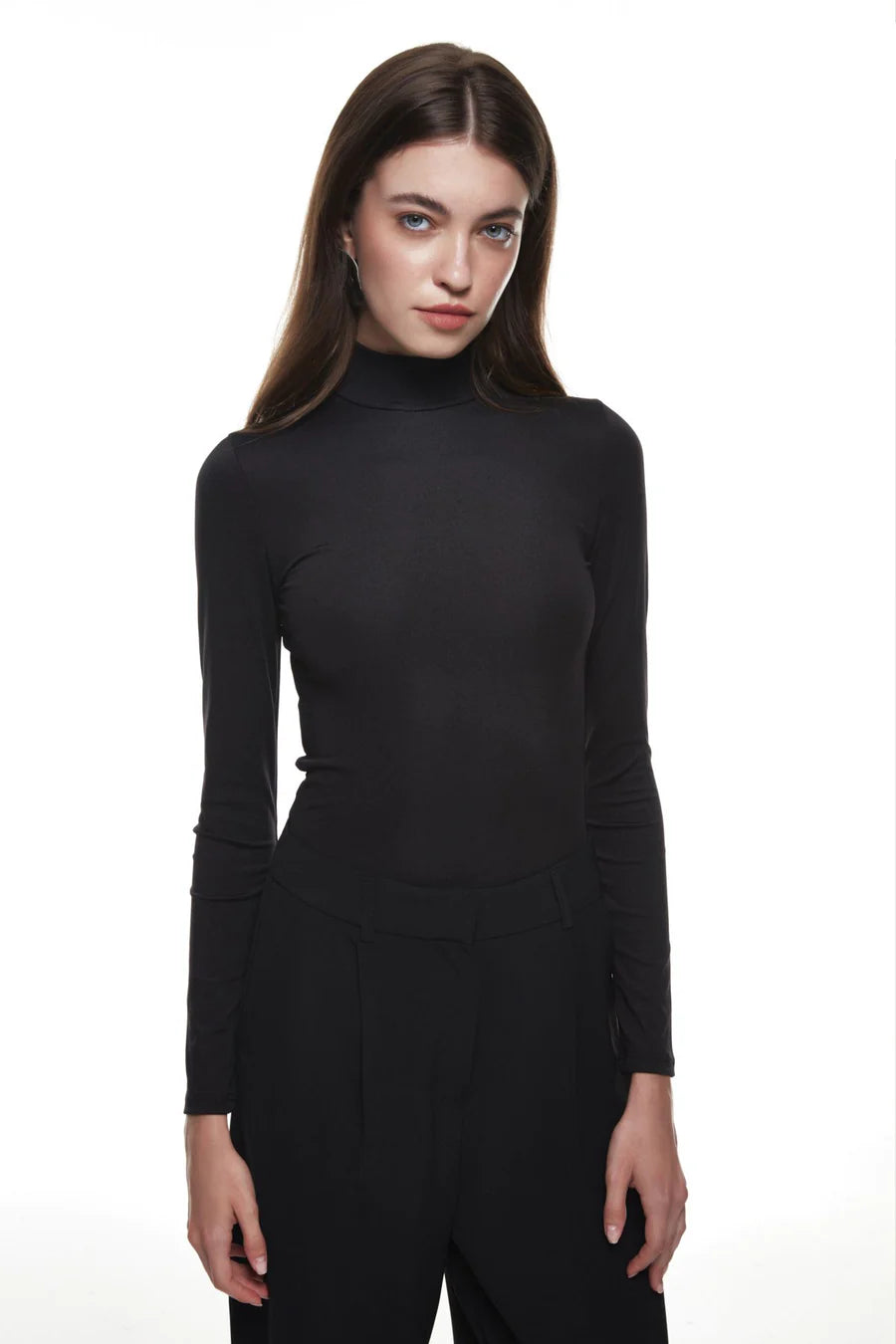 Turtleneck Bodysuit - Black - LussoCA