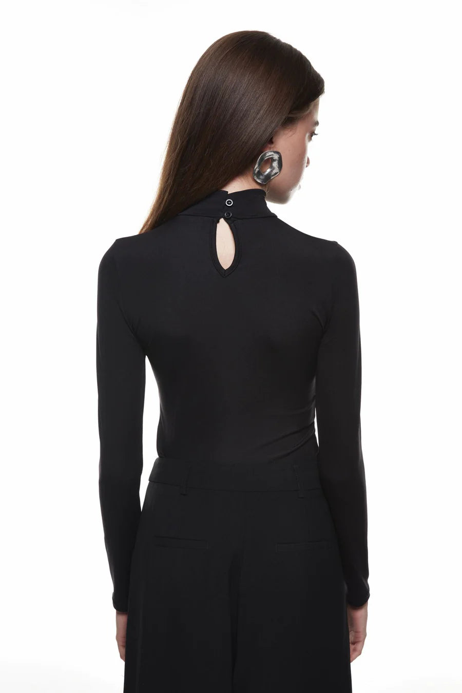 Turtleneck Bodysuit - Black - LussoCA