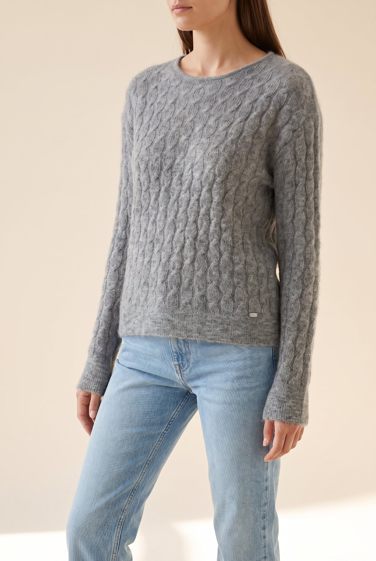 Mohair Knit Sweater styled with jeans – women's top by Lusso