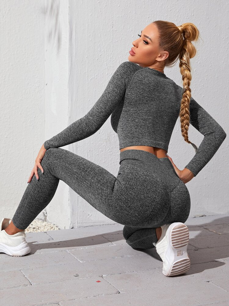 Seamless Yoga Set - Charcoal