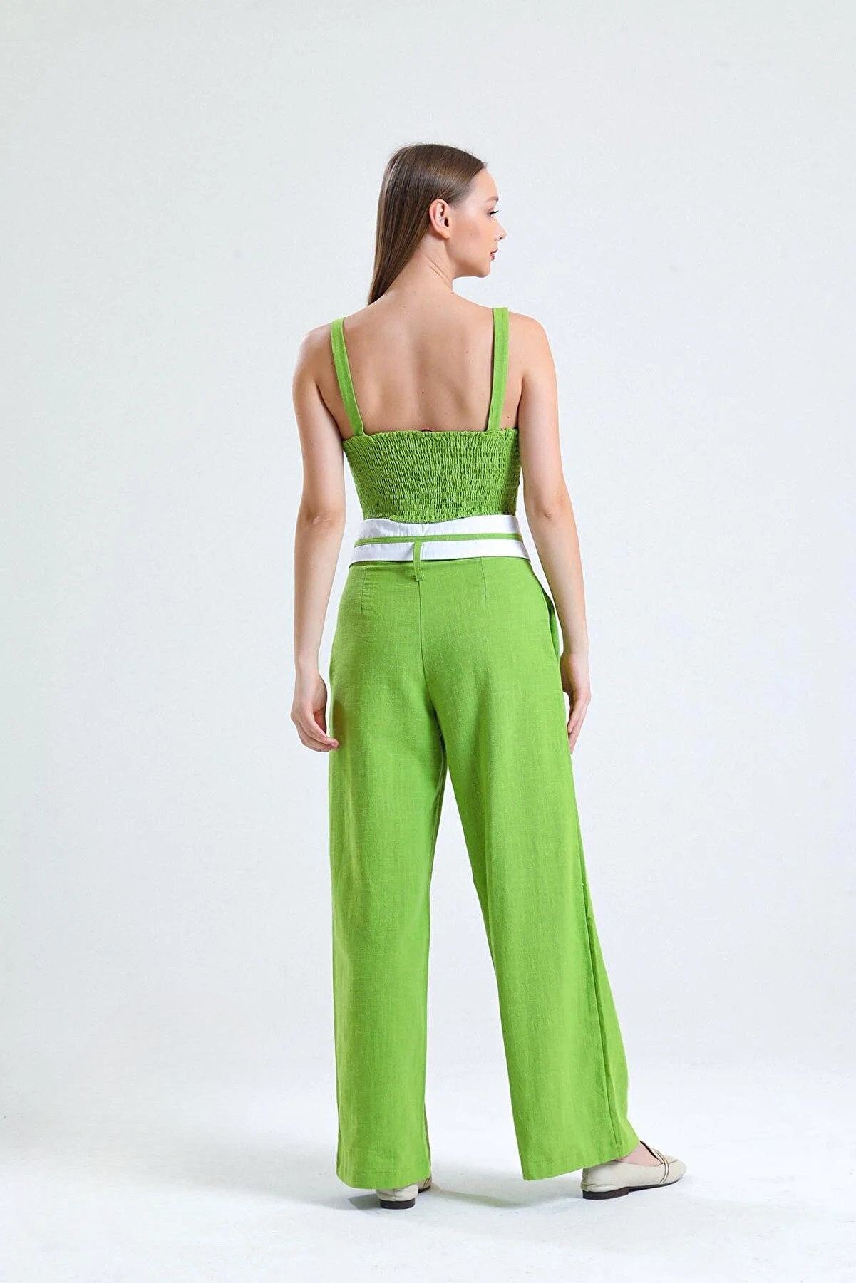 100% Organic Fabric Crop Top - Green - Top - LussoCA