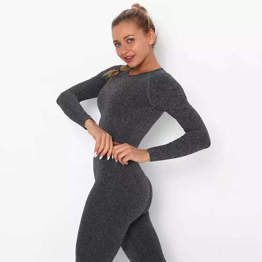 Seamless Yoga Crop Top -Charcoal - LussoCA