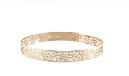 Adjustable floral gold metal belt - LussoCA