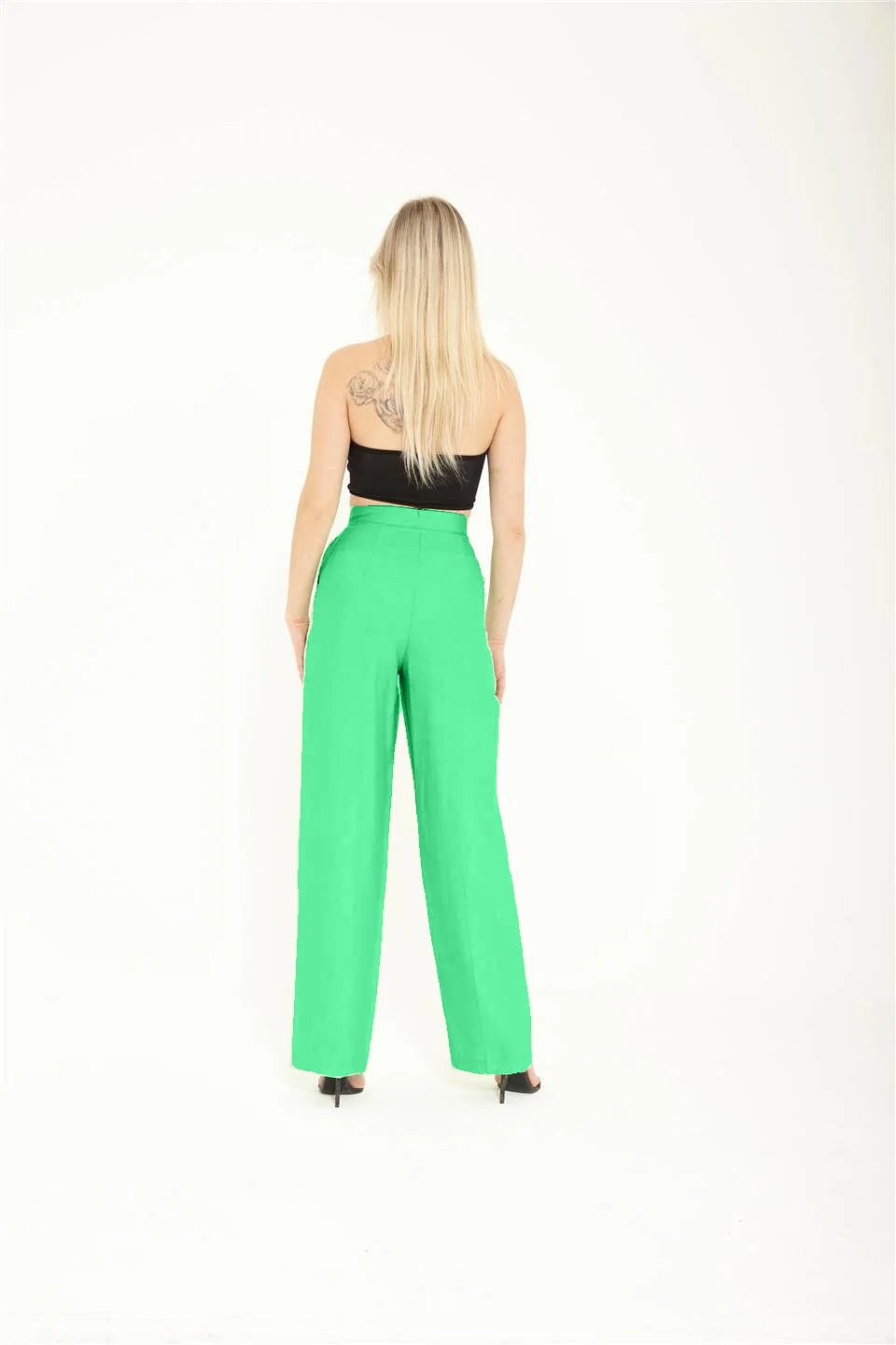 Angelina Trousers - Green - Bottom - LussoCA