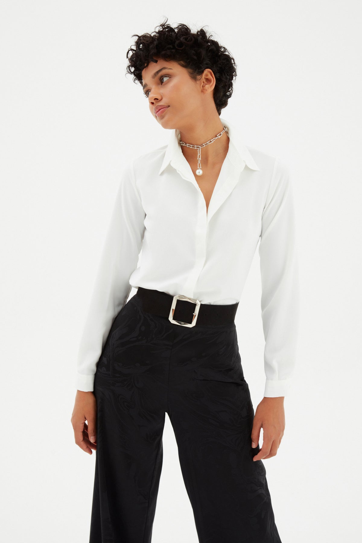 Basic Classic Button Down Shirt - White - Top - LussoCA