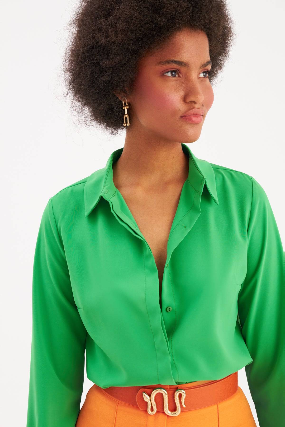 Basic Classic Shirt - GREEN - LussoCA
