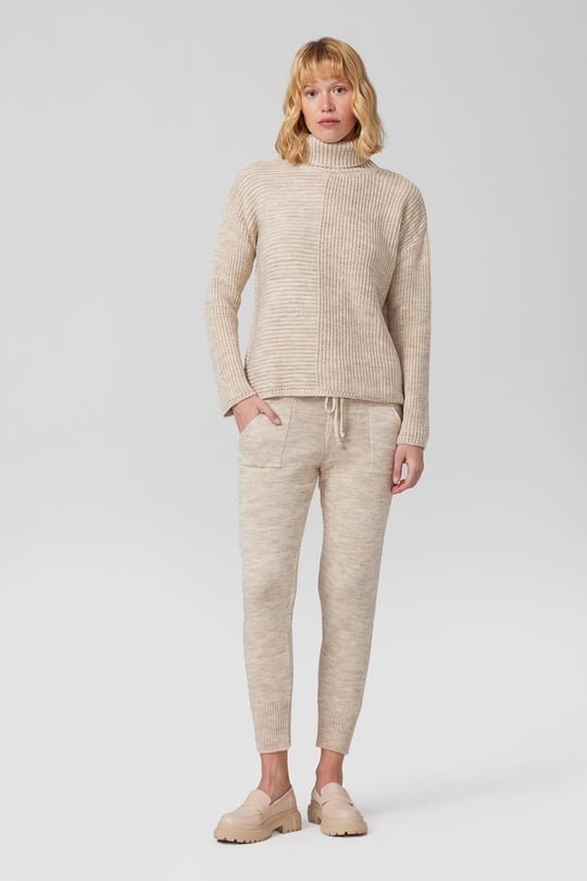 Casual Knitwear Turtle neck Jumper and Pants Set - Set - LussoCA