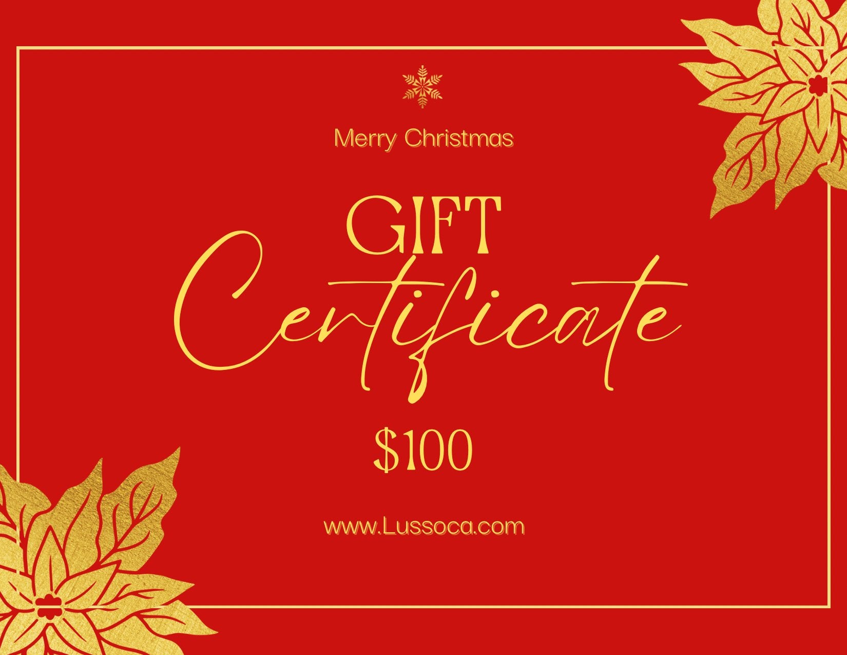 Christmas E-Gift Cards - LussoCA