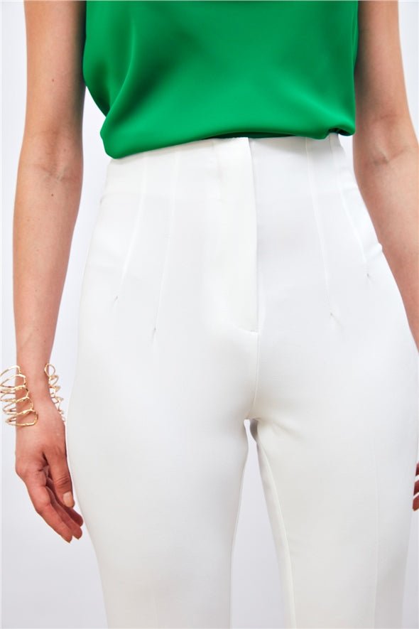 High Waist Pleated Trousers - Bottom - LussoCA