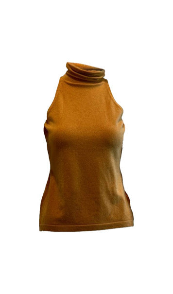 Sleeveless Knit Top - Camel - LussoCA